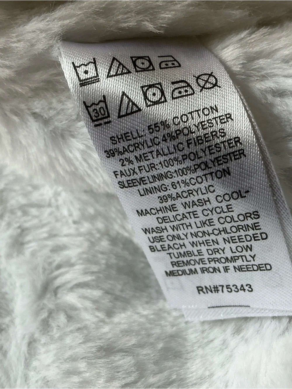 Max Studio sherpa lining